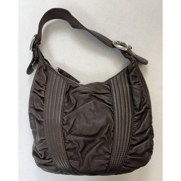 STUART WEITZMAN Brown Medium Hobo Shoulder Handbag - Picture 1 of 10